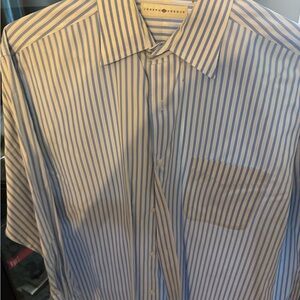Joseph Abboud Men's Shirt with Blue and White Stripes